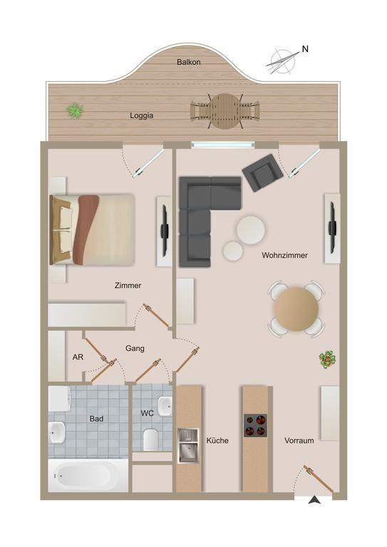 Sky View Apartment Wina Bagian luar foto